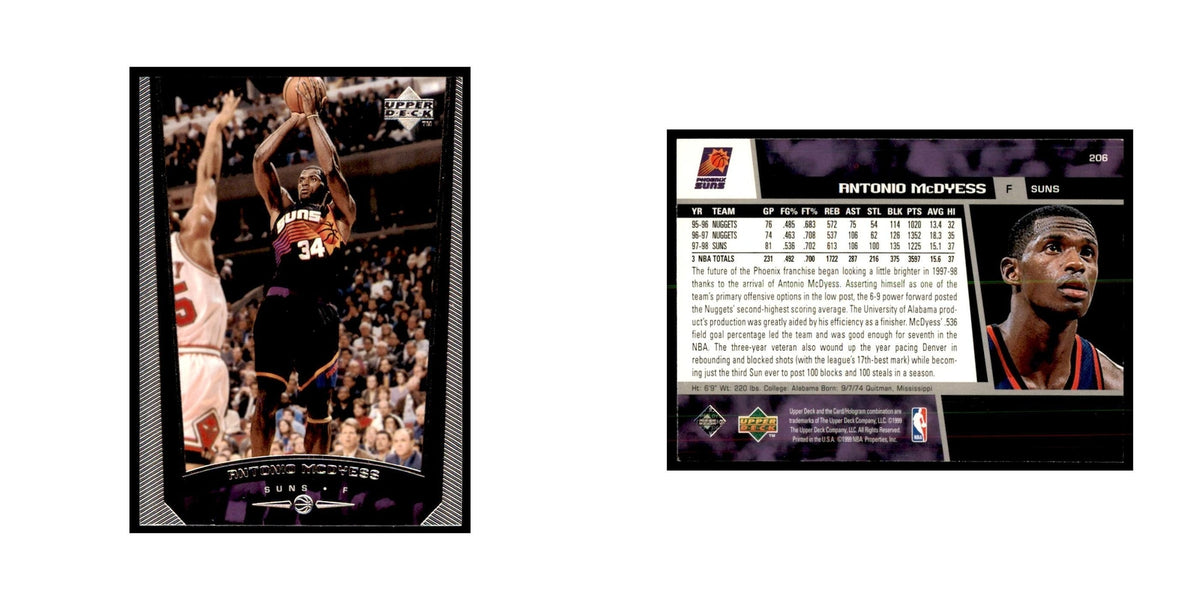 1998 Upper Deck Antonio McDyess Basketball Cards #206