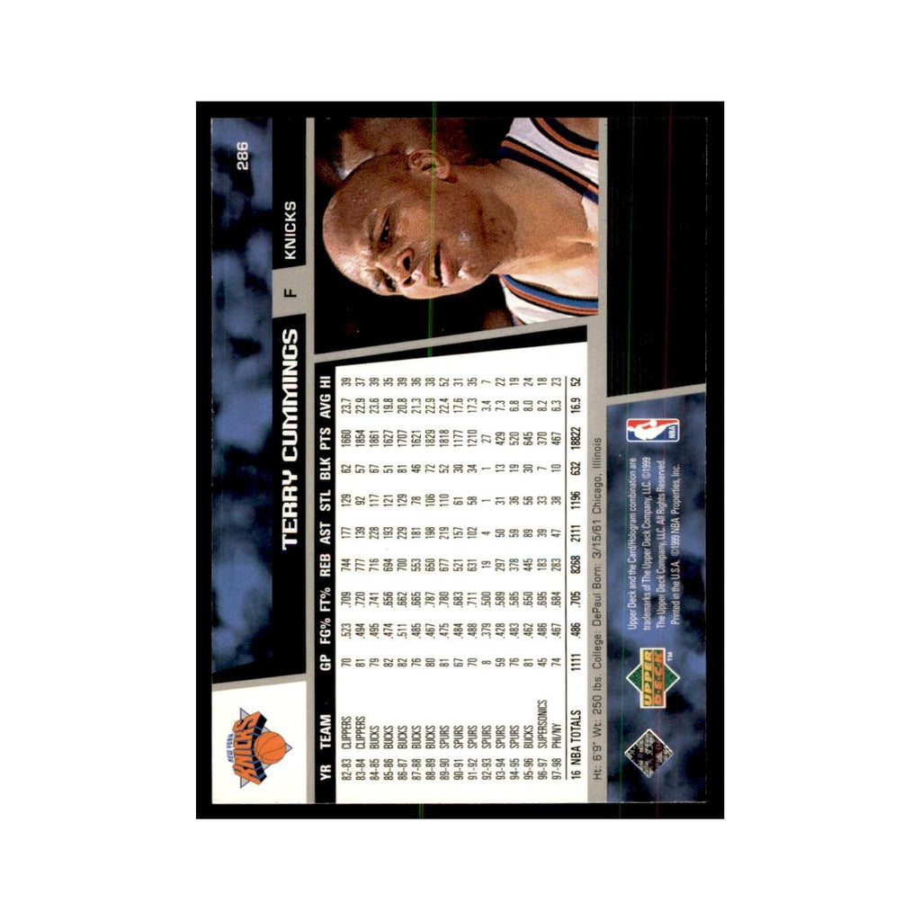 1998 Upper Deck Terry Cummings Basketball Cards #286