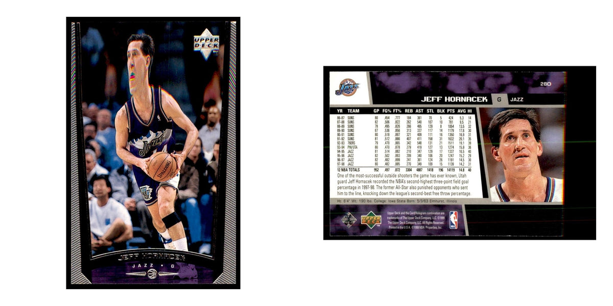 1998 Upper Deck Jeff Hornacek Basketball Cards #280