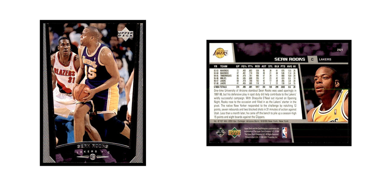 1998 Upper Deck Sean Rooks Basketball Cards #261