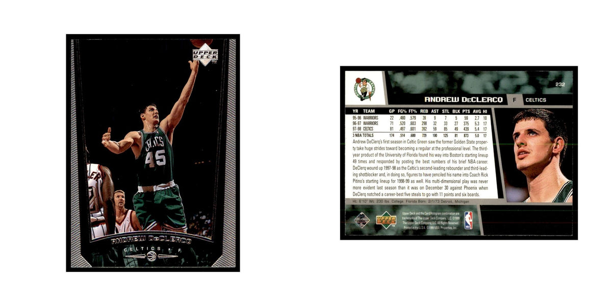 1998 Upper Deck Andrew DeClercq Basketball Cards #232