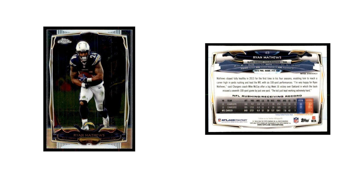 2014 Topps Chrome Mini Ryan Mathews Football Cards #43