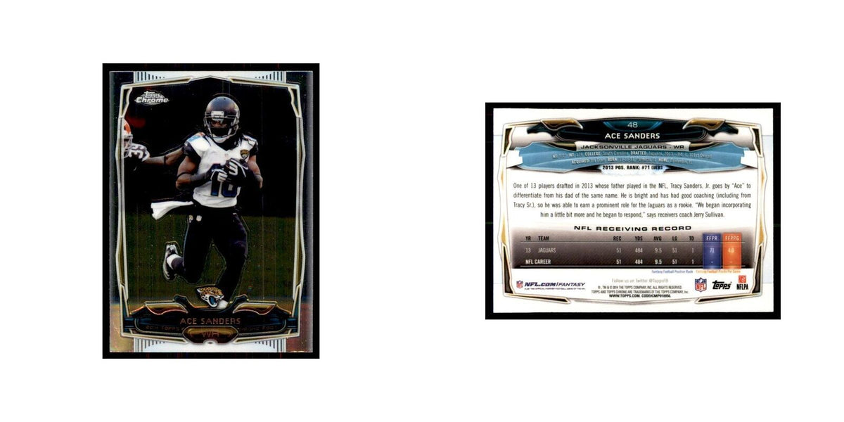 2014 Topps Chrome Mini Ace Sanders Football Cards #48