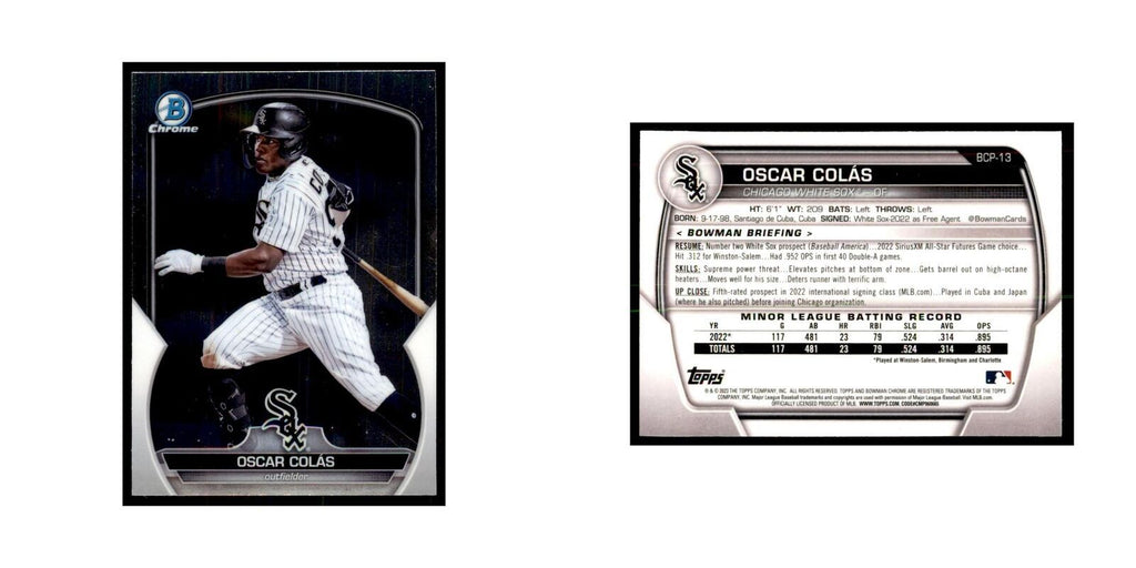 2023 Bowman Chrome Prospects Oscar Colas Baseball Cards #BCP-13