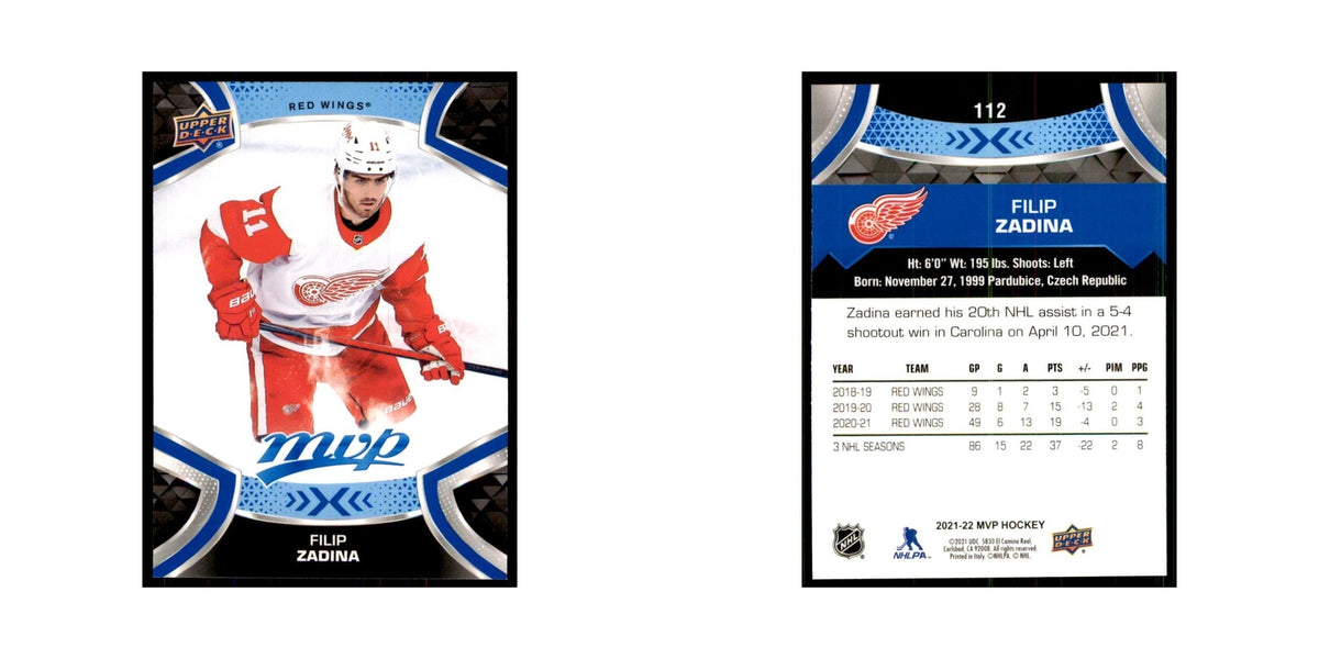 Filip Zadina 2021 Upper Deck MVP #112 Hockey Cards Hockey Card NM