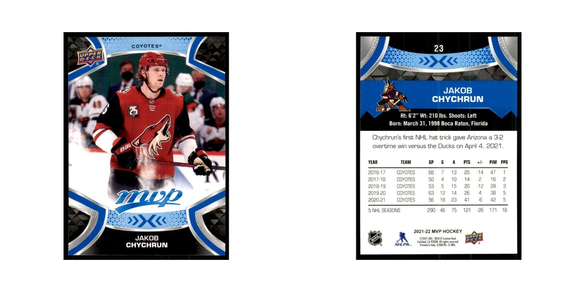 Jakob Chychrun 2021 Upper Deck MVP #23 Hockey Cards Hockey Card NM