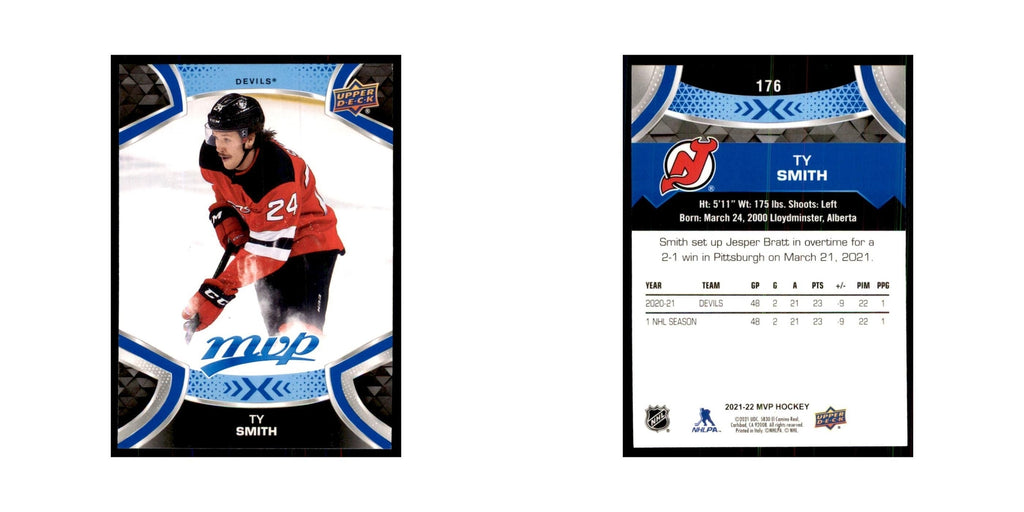 Ty Smith 2021 Upper Deck MVP #176 Hockey Cards Hockey Card NM
