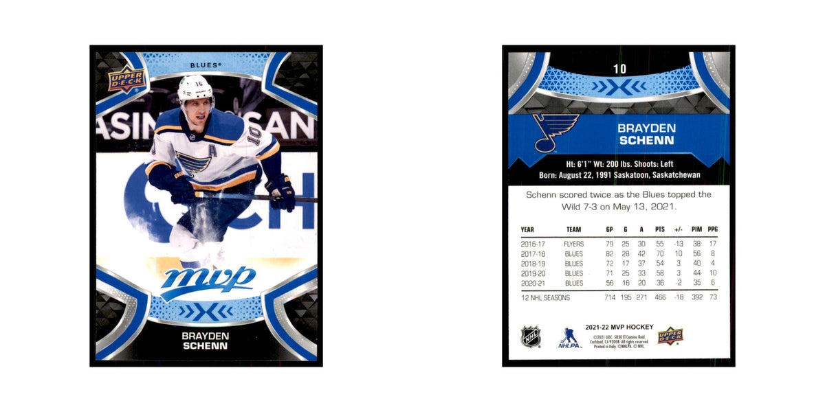 Brayden Schenn 2021 Upper Deck MVP #10 Hockey Cards Hockey Card NM