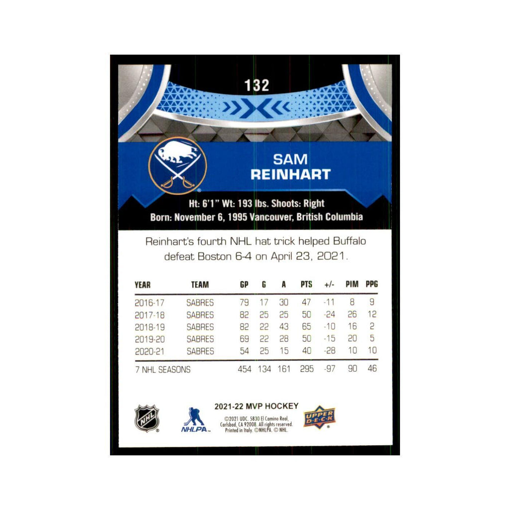 Sam Reinhart 2021 Upper Deck MVP #132 Hockey Cards Hockey Card NM