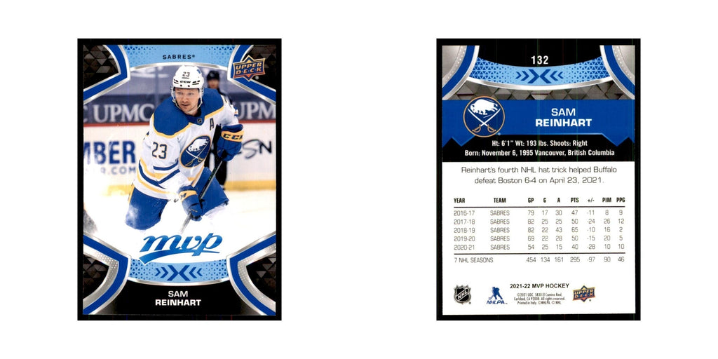 Sam Reinhart 2021 Upper Deck MVP #132 Hockey Cards Hockey Card NM