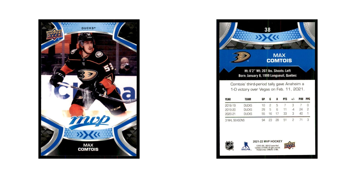 Maxime Comtois 2021 Upper Deck MVP #38 Hockey Cards Hockey Card NM