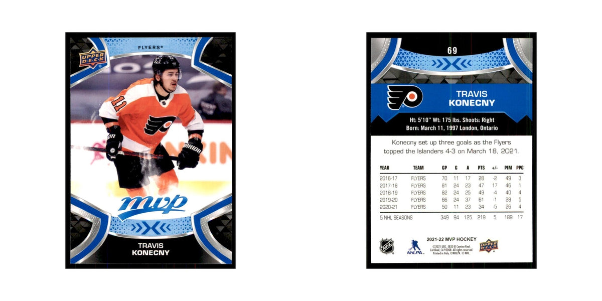 Travis Konecny 2021 Upper Deck MVP #69 Hockey Cards Hockey Card NM