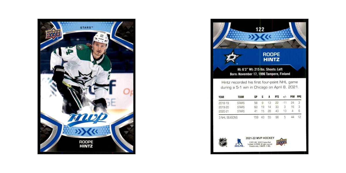 Roope Hintz 2021 Upper Deck MVP #122 Hockey Cards Hockey Card NM