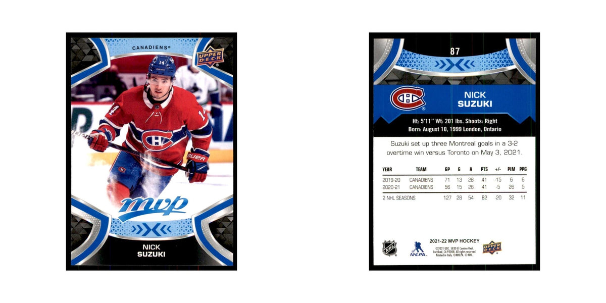 Nick Suzuki 2021 Upper Deck MVP #87 Hockey Cards Hockey Card NM