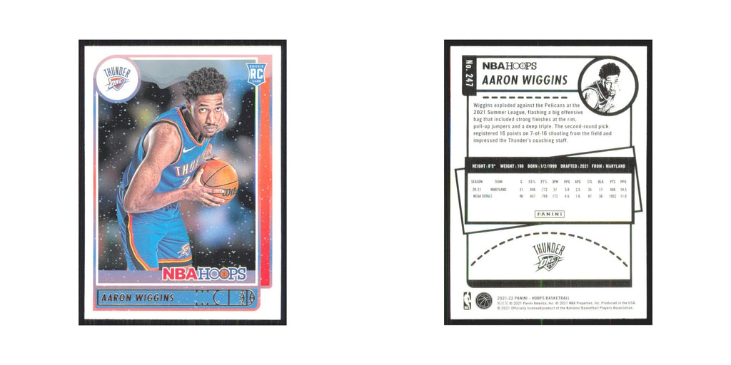 Aaron Wiggins Rookie 2021 NBA Hoops #247 Oklahoma City Thunder NM
