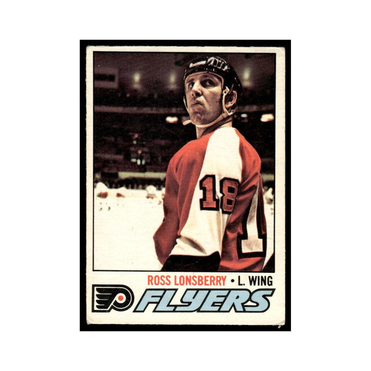 Ross Lonsberry 1977 O-Pee-Chee #257 Philadelphia Flyers Hockey Card EX