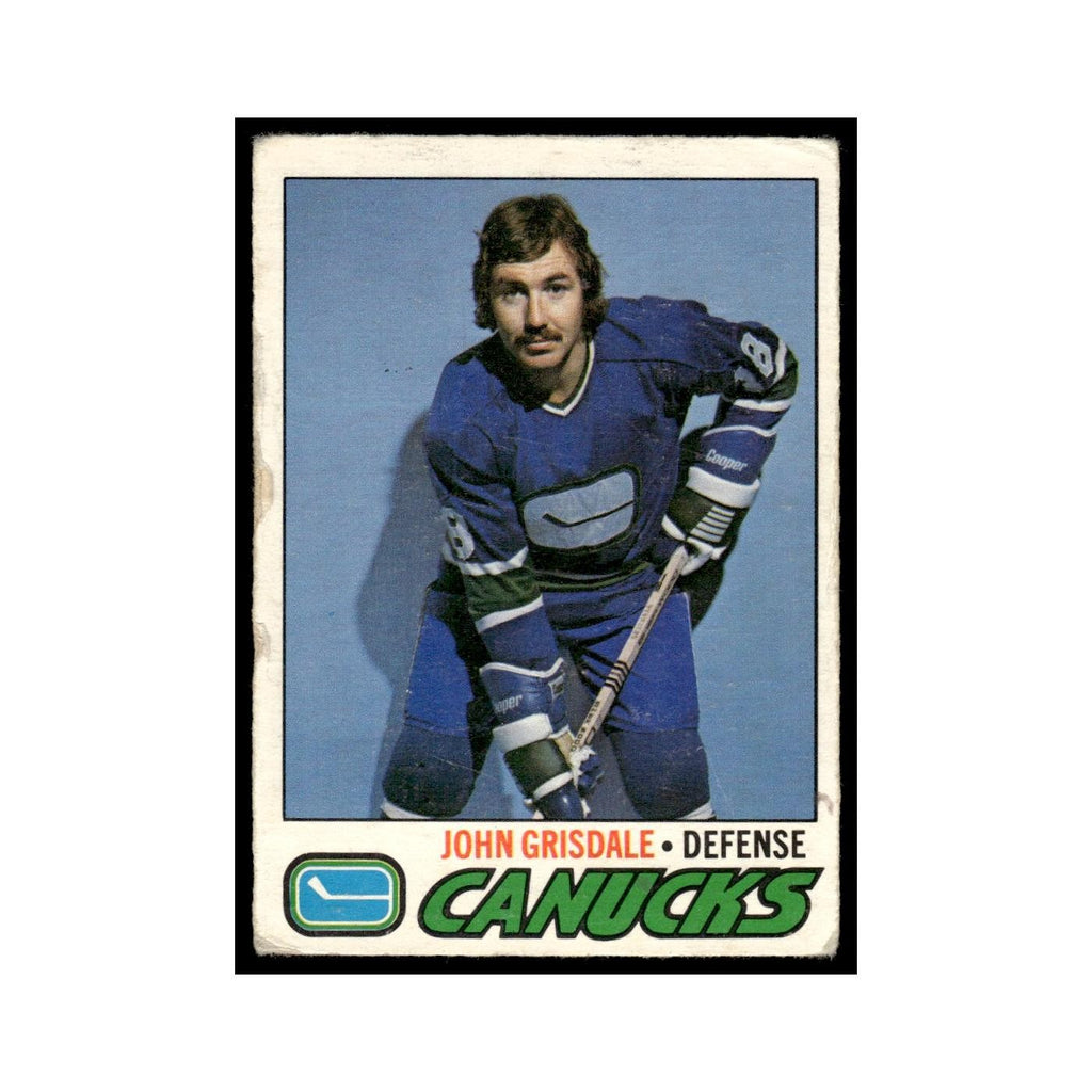 John Grisdale 1977 O-Pee-Chee (Damaged) #277 Vancouver Canucks Hockey Card VG
