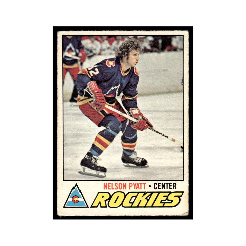 Nelson Pyatt 1977 O-Pee-Chee #252 Colorado Rockies Hockey Card EX