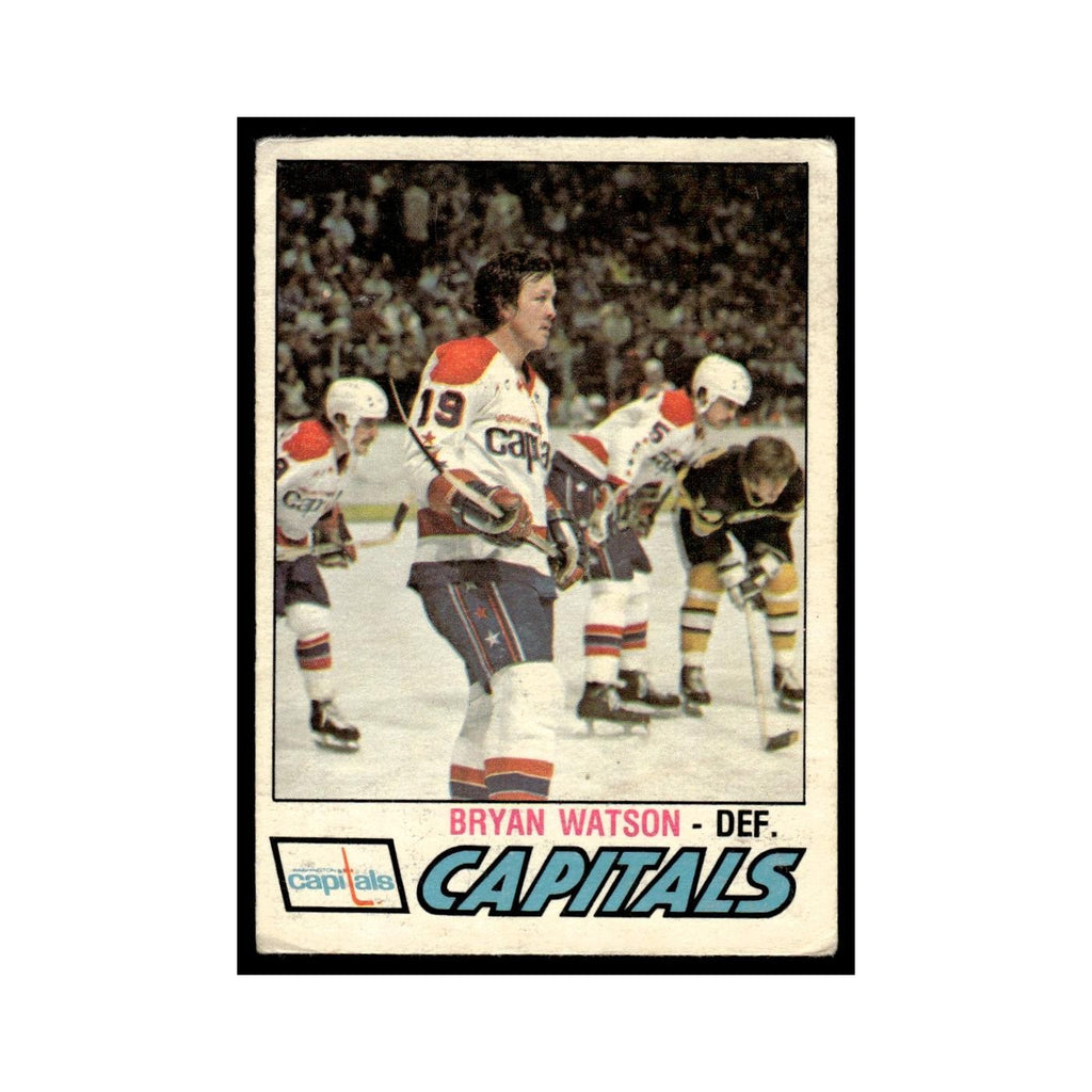 Bryan Watson 1977 O-Pee-Chee (Damaged) #342 Washington Capitals Hockey Card VG