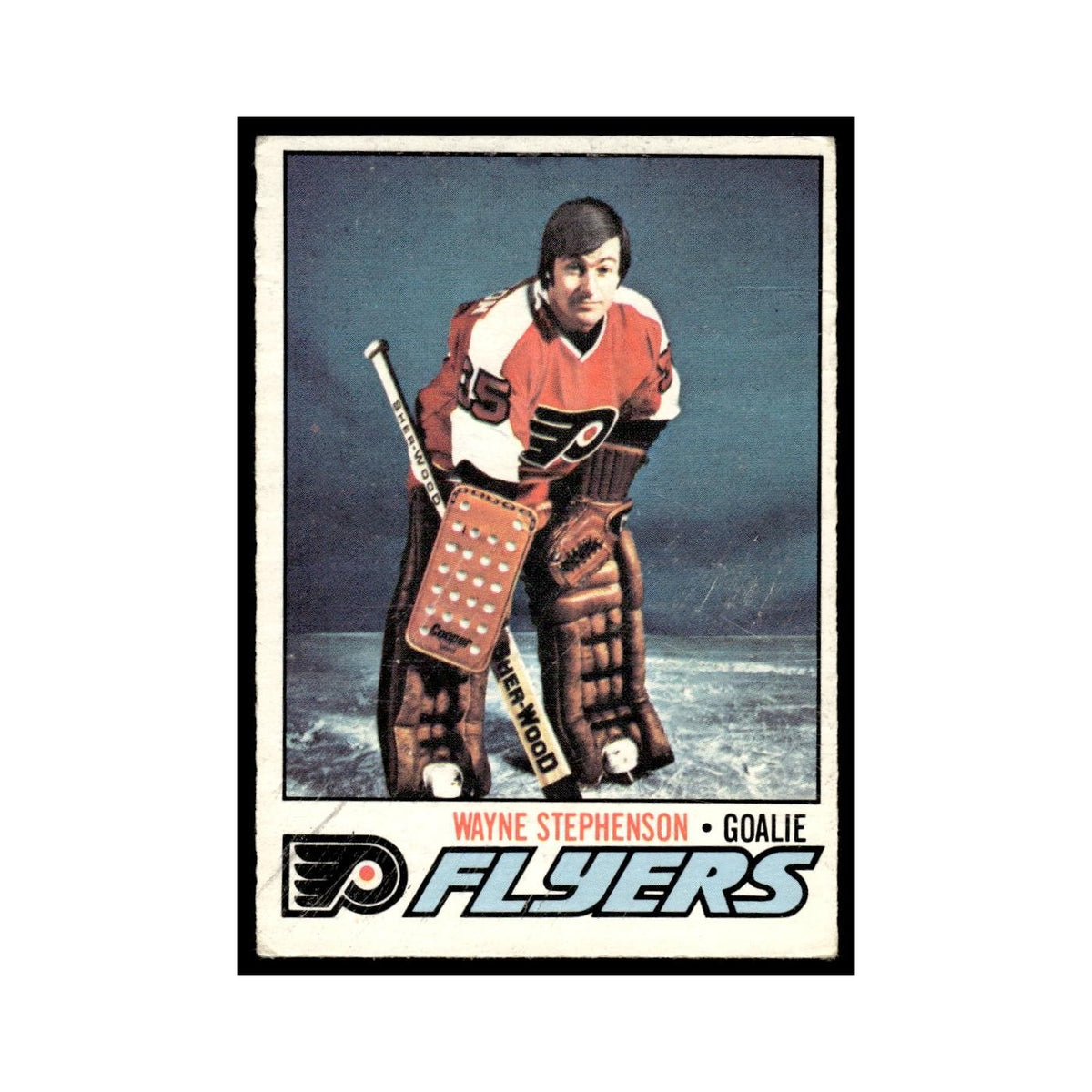 Wayne Stephenson 1977 O-Pee-Chee (Damaged) #142 Philadelphia Flyers VG