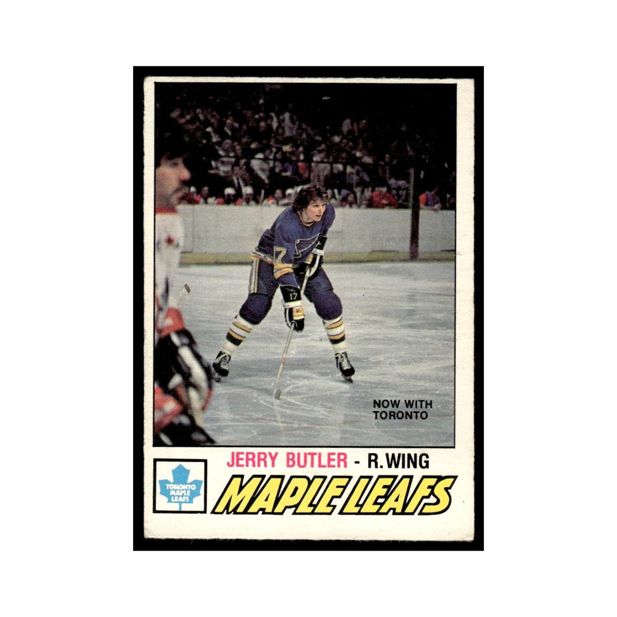 Jerry Butler 1977 O-Pee-Chee (Damaged) #349 Toronto Maple Leafs Hockey Card VG