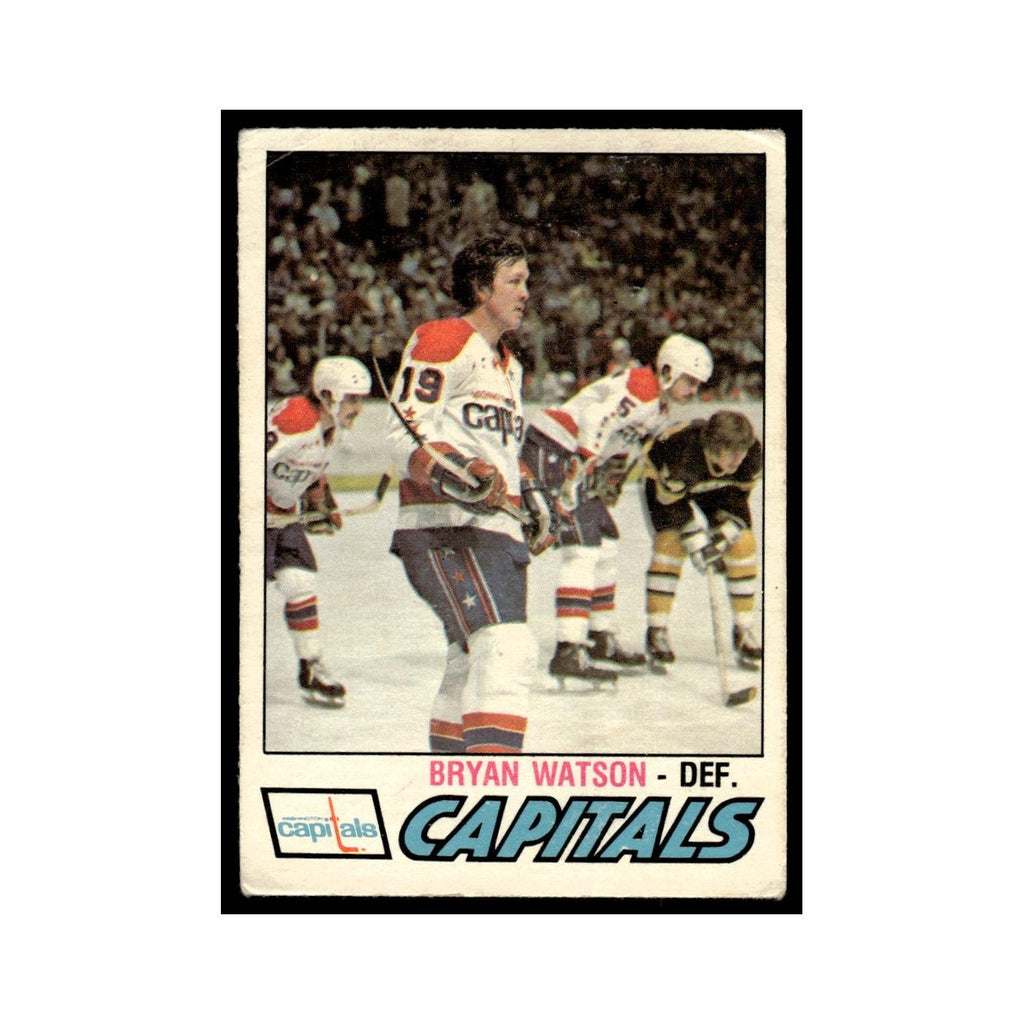 Bryan Watson 1977 O-Pee-Chee (Damaged) #342 Washington Capitals Hockey Card VG