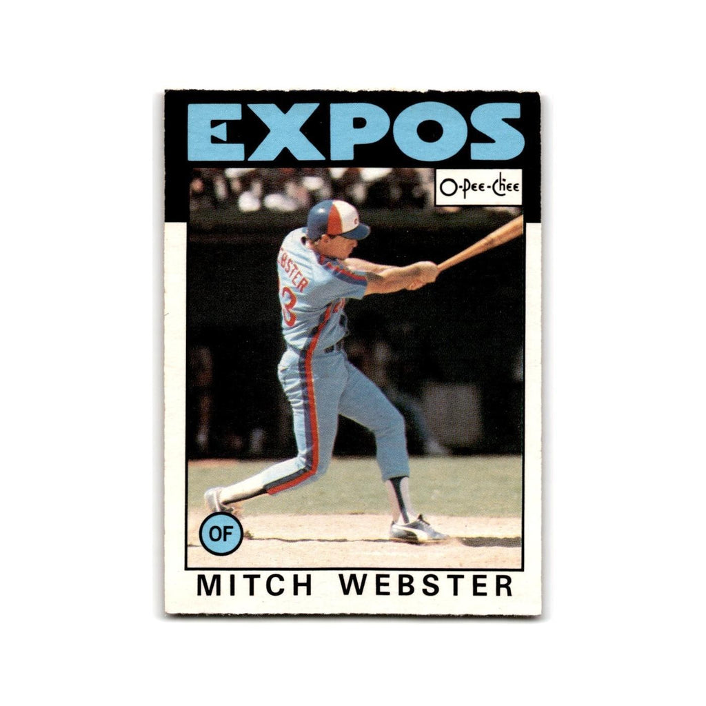 Mitch Webster Rookie 1986 O-Pee-Chee #218 Montreal Expos Baseball Card NM