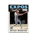 Mitch Webster Rookie 1986 O-Pee-Chee #218 Montreal Expos Baseball Card NM