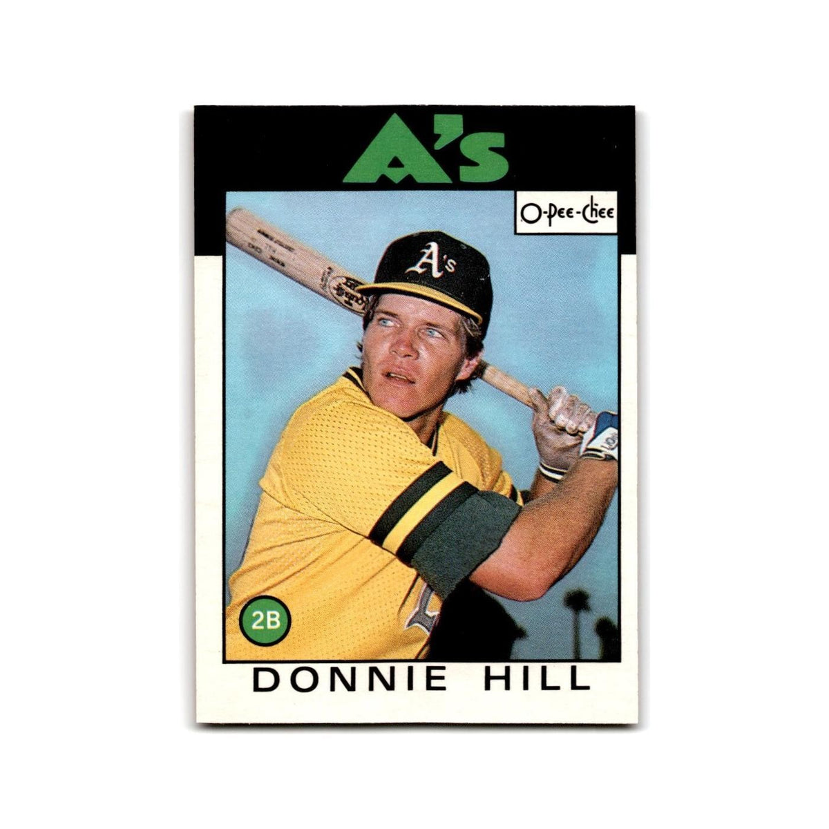 Donnie Hill 1986 O-Pee-Chee #310 Oakland Athletics Baseball Card NM