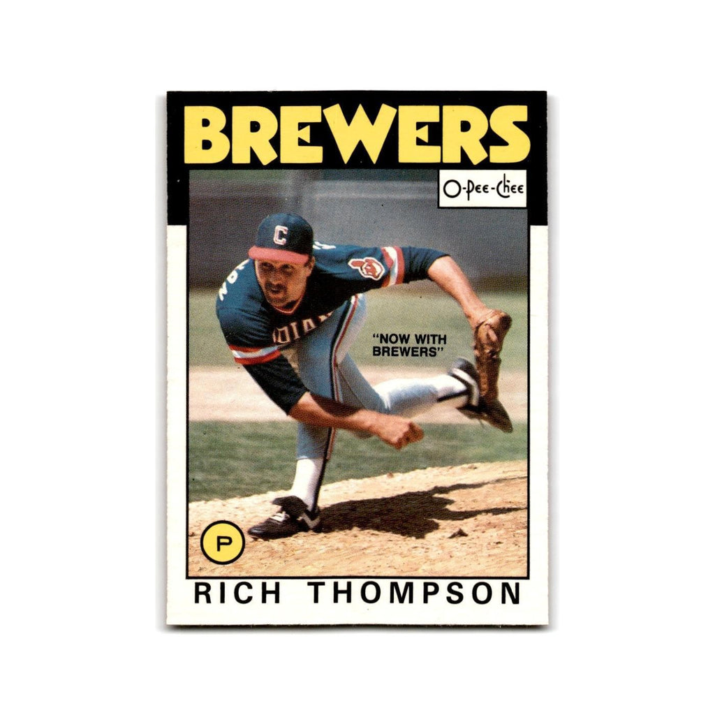 Rich Thompson 1986 O-Pee-Chee #242 Milwaukee Brewers Baseball Card NM
