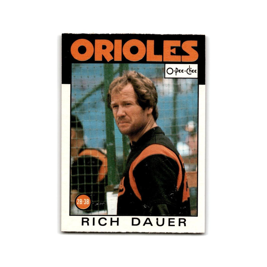 Rich Dauer Rookie 1986 O-Pee-Chee #251 Baltimore Orioles Baseball Card NM