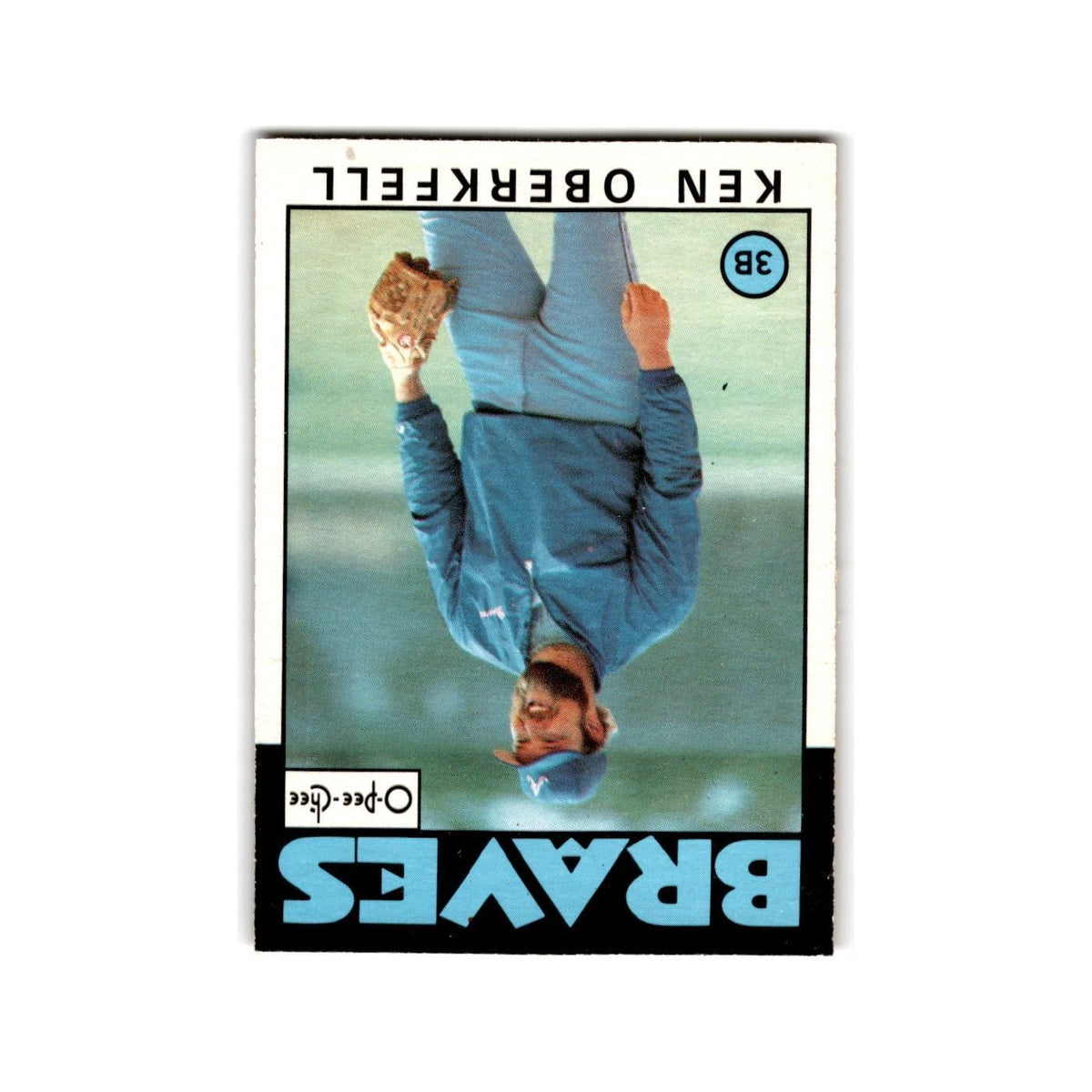 Ken Oberkfell 1986 O-Pee-Chee #334 Atlanta Braves Baseball Card NM