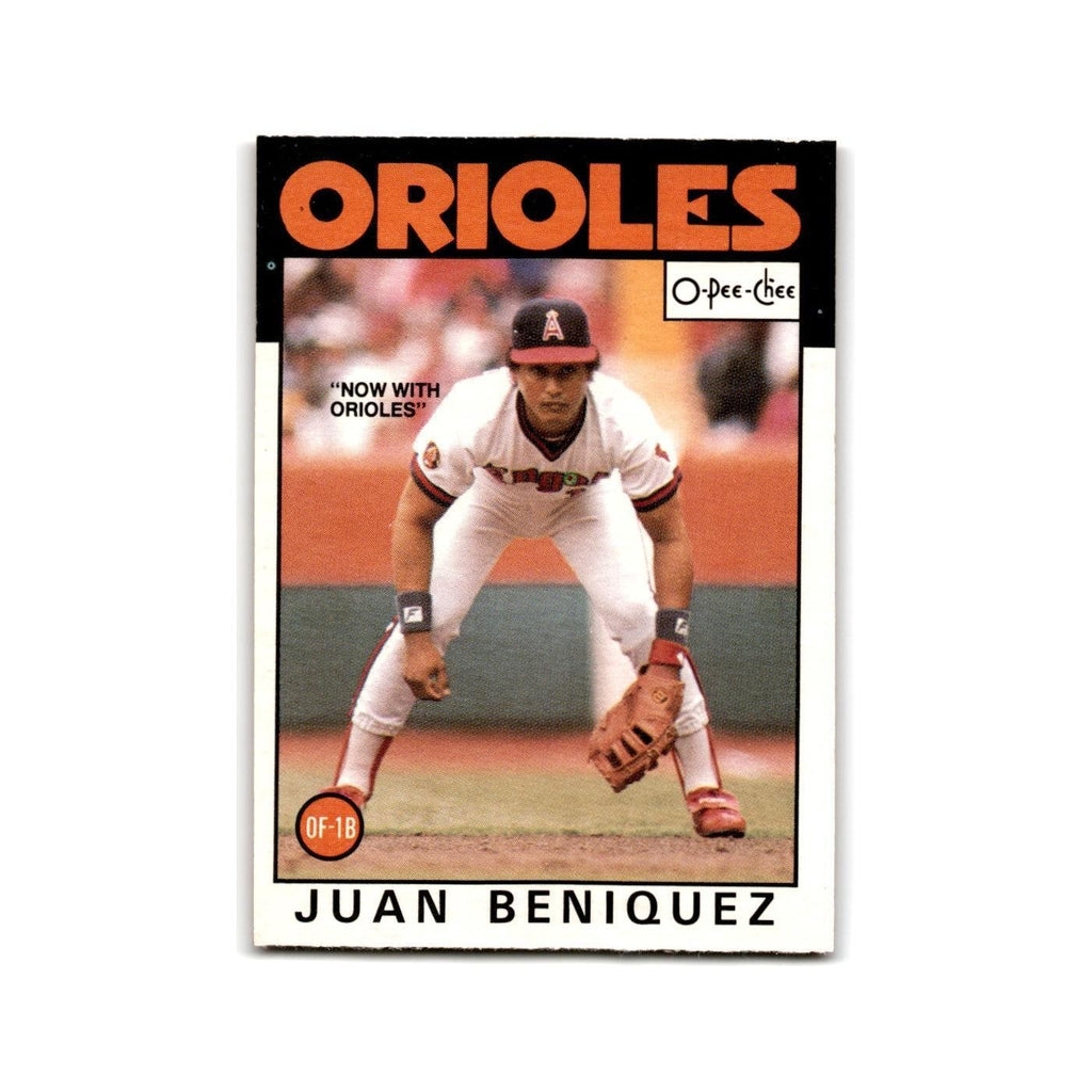 Juan Beniquez 1986 O-Pee-Chee #325 Baltimore Orioles Baseball Card NM
