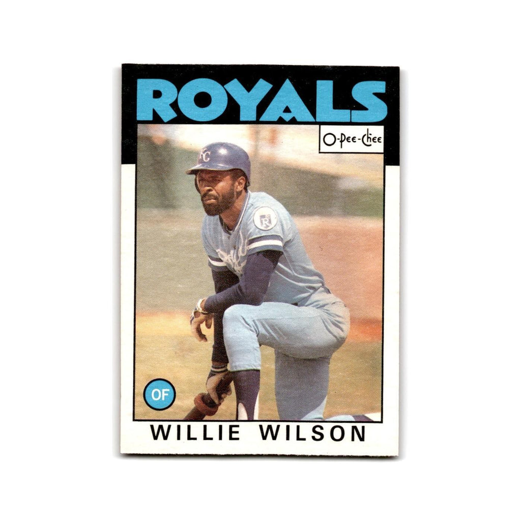 Willie Wilson 1986 O-Pee-Chee #25 Kansas City Royals Baseball Card NM