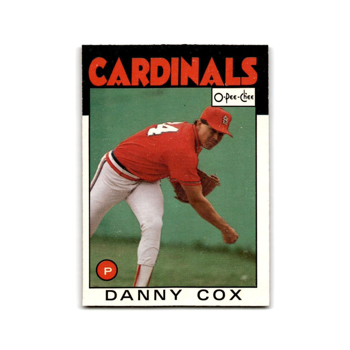 Danny Cox 1986 O-Pee-Chee #294 St. Louis Cardinals Baseball Card NM