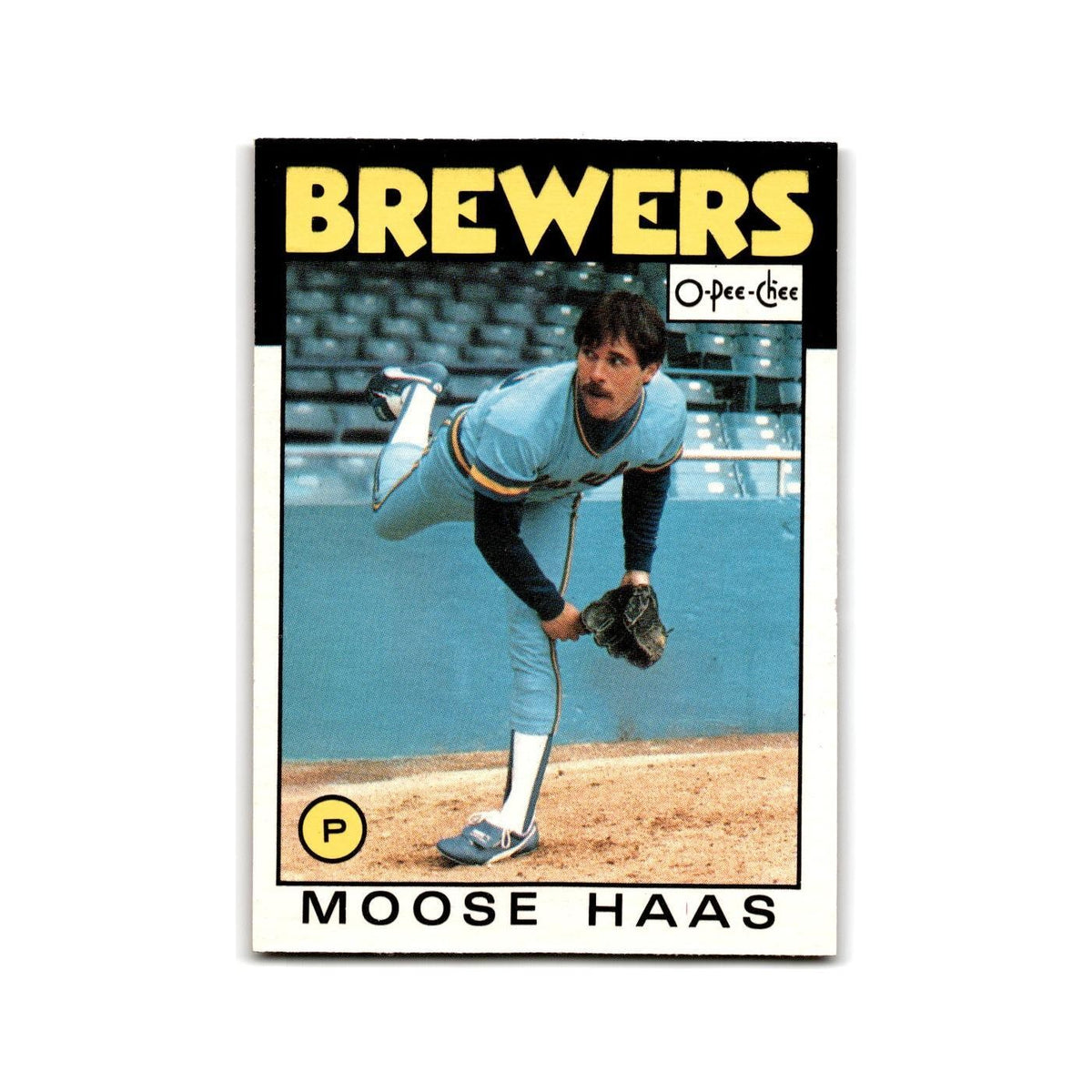 Moose Haas 1986 O-Pee-Chee #9 Milwaukee Brewers Baseball Card NM