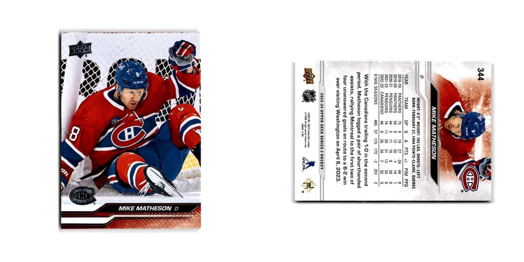 2023 Upper Deck Mike Matheson Montreal Canadiens #344