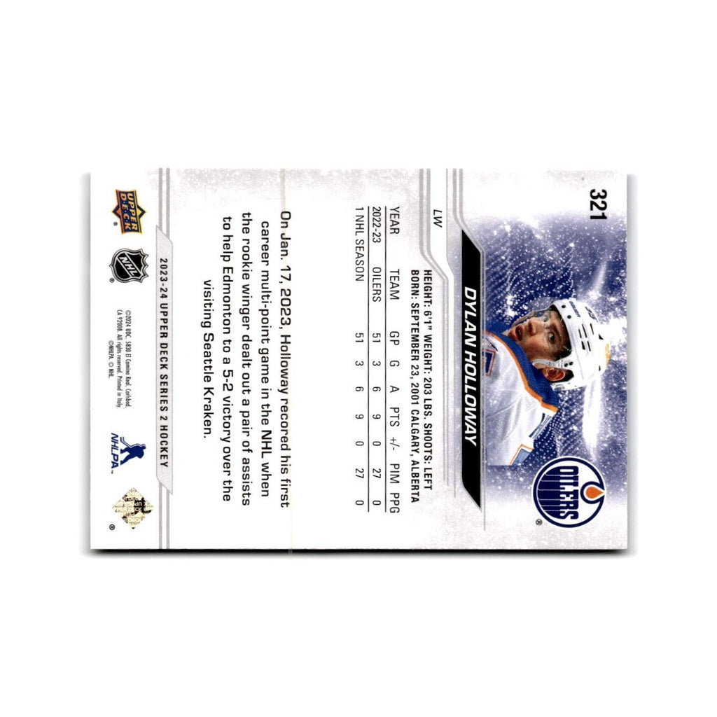 2023 Upper Deck Dylan Holloway Edmonton Oilers #321
