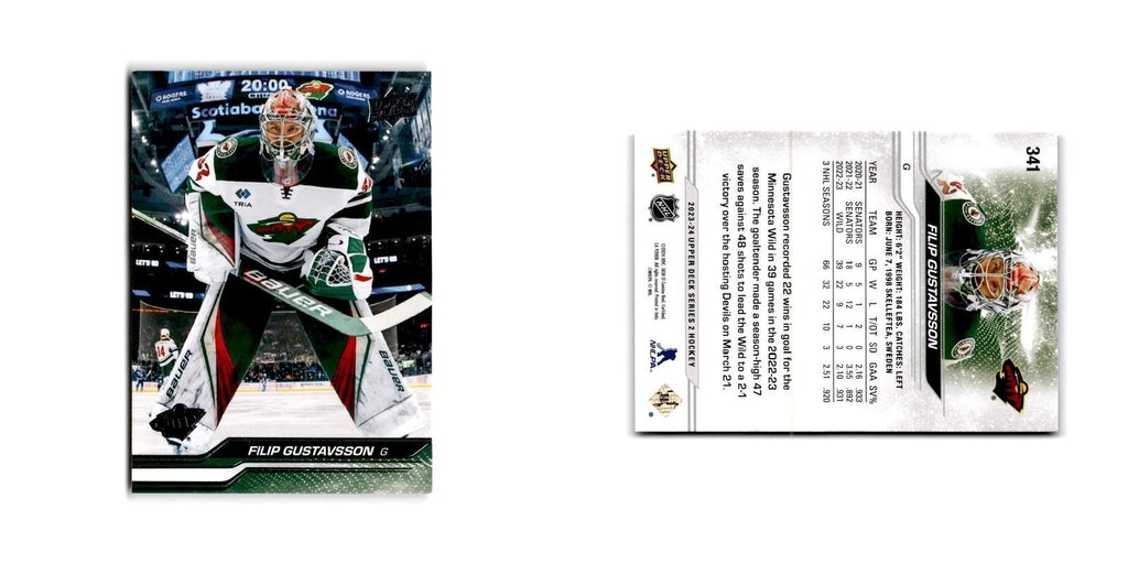 2023 Upper Deck Filip Gustavsson Minnesota Wild #341