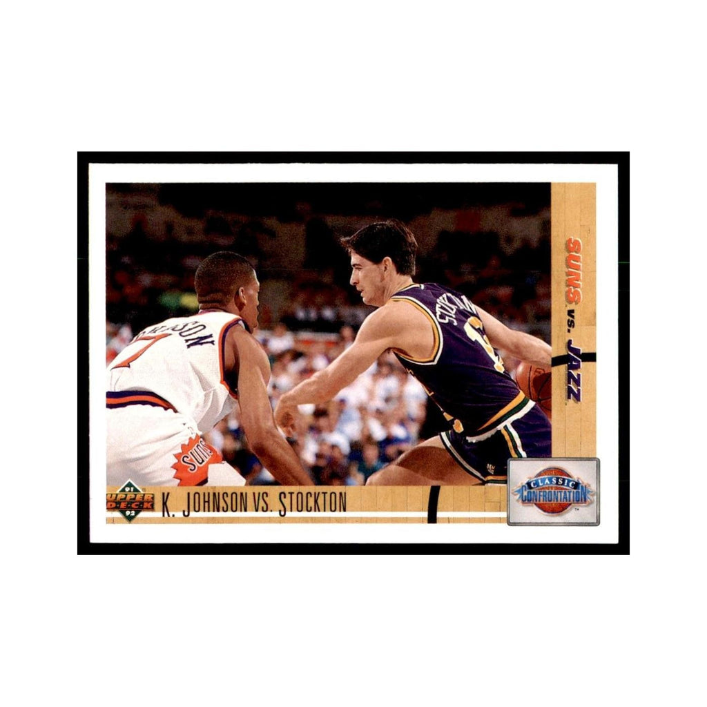 1991 Upper Deck K. Johnson vs. Stockton Basketball Cards #32