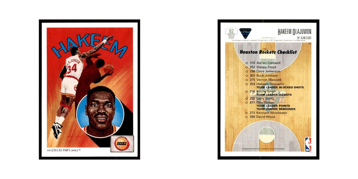 1991 Upper Deck Hakeem Olajuwon Basketball Cards #92