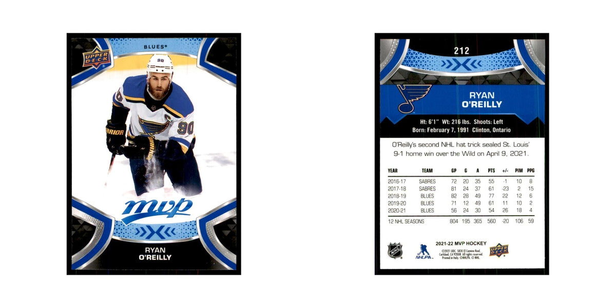 Ryan O'Reilly 2021 Upper Deck MVP #212 Hockey Cards Hockey Card NM