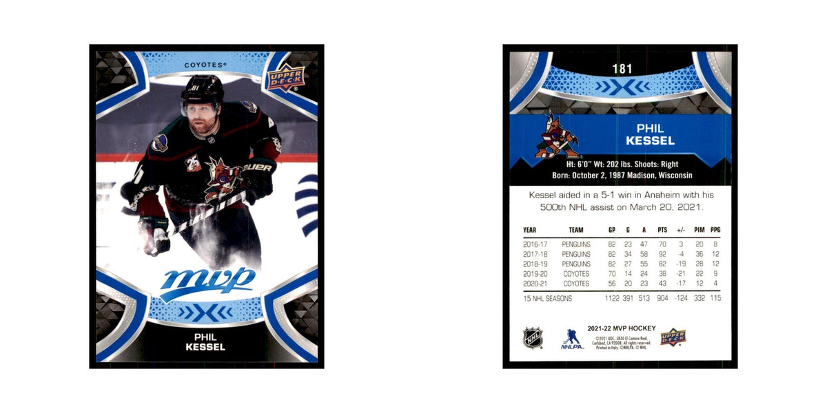 Phil Kessel 2021 Upper Deck MVP #181 Hockey Cards Hockey Card NM