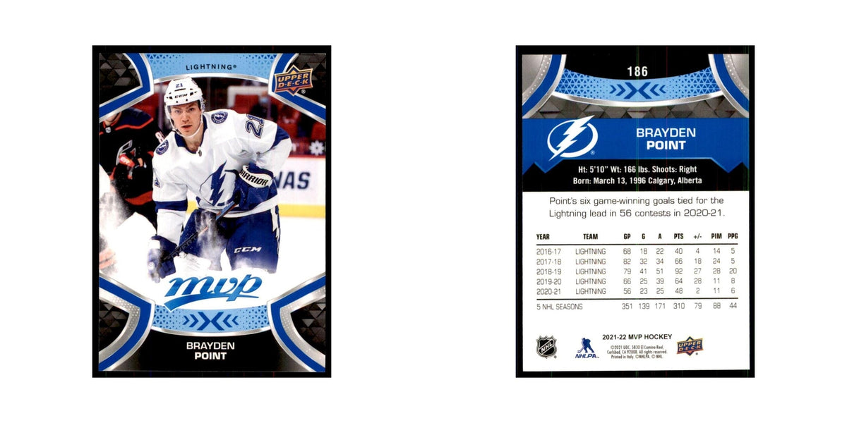 Brayden Point 2021 Upper Deck MVP #186 Hockey Cards Hockey Card NM