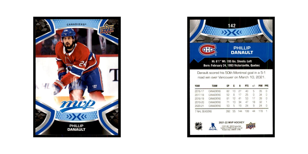 Phillip Danault 2021 Upper Deck MVP #142 Hockey Cards Hockey Card NM