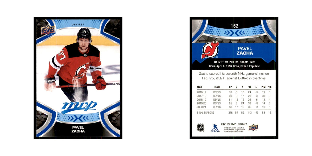 Pavel Zacha 2021 Upper Deck MVP #162 Hockey Cards Hockey Card NM