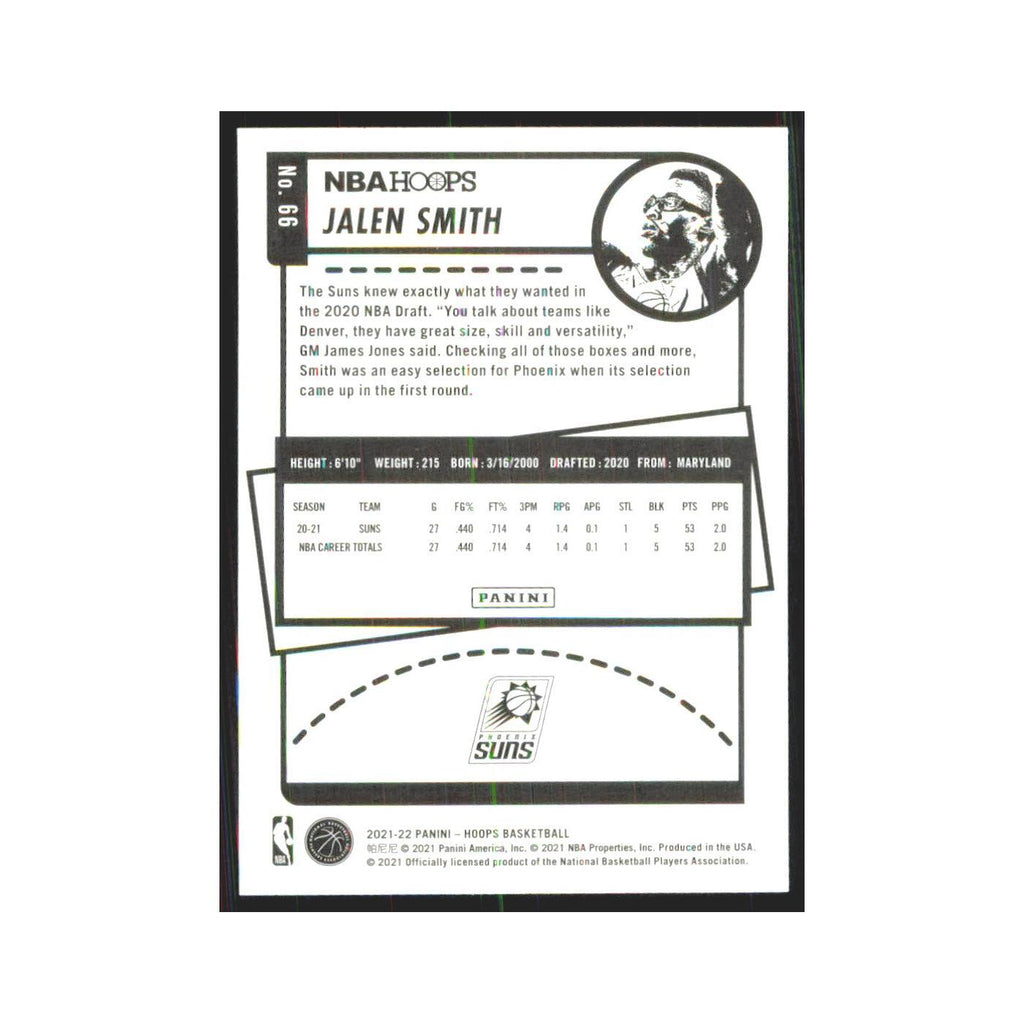 Jalen Smith 2021 NBA Hoops #66 Phoenix Suns Basketball Card NM