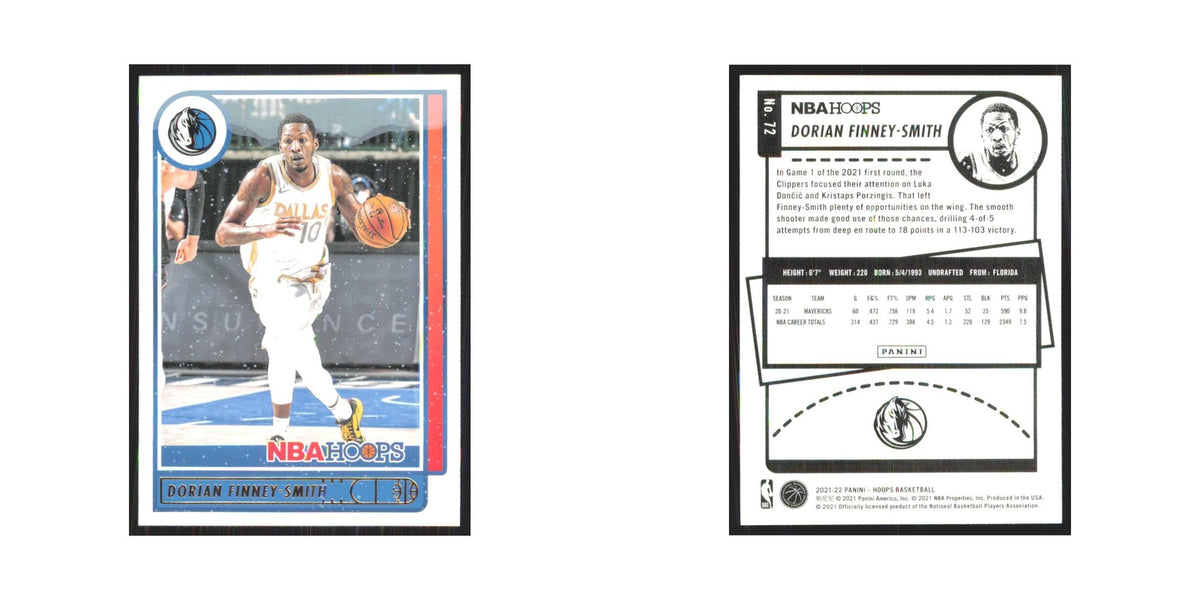 Dorian Finney-Smith 2021 NBA Hoops #72 Dallas Mavericks Basketball Card NM