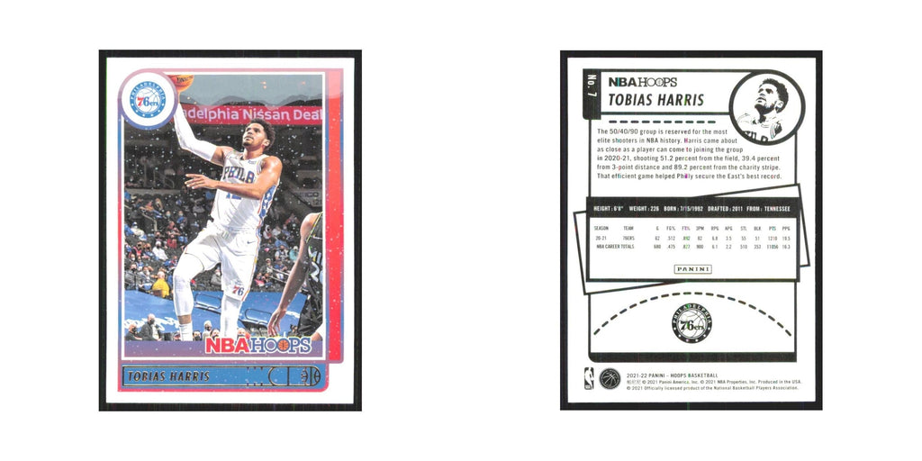 Tobias Harris 2021 NBA Hoops #7 Philadelphia 76ers Basketball Card NM