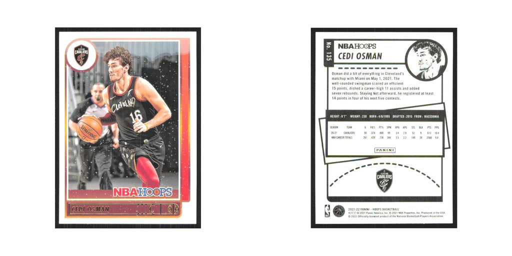 Cedi Osman 2021 NBA Hoops #135 Cleveland Cavaliers Basketball Card NM